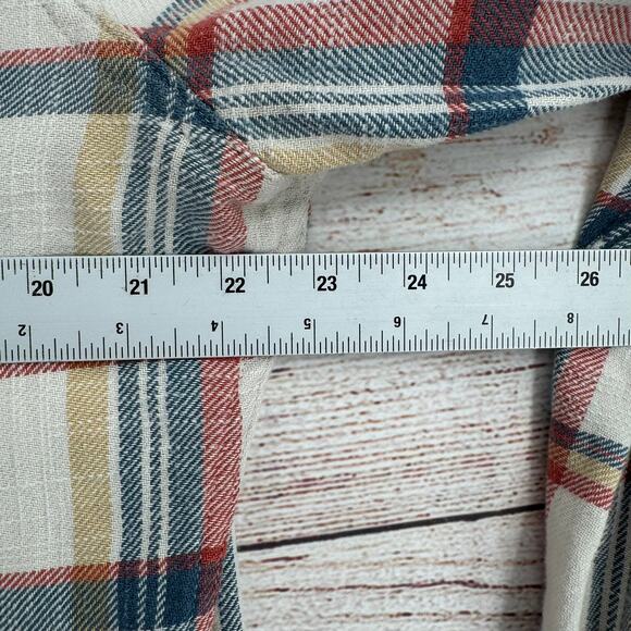 Levis Sunset 1 Pocket Canvas Button Down Shirt Mens L Blue Pink White Slim Fit - Picture 10 of 11